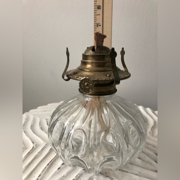 Lamplight Farms Vintage Oil Lamp Clear Glass with Thumbprint Pattern - Picture 9 of 9